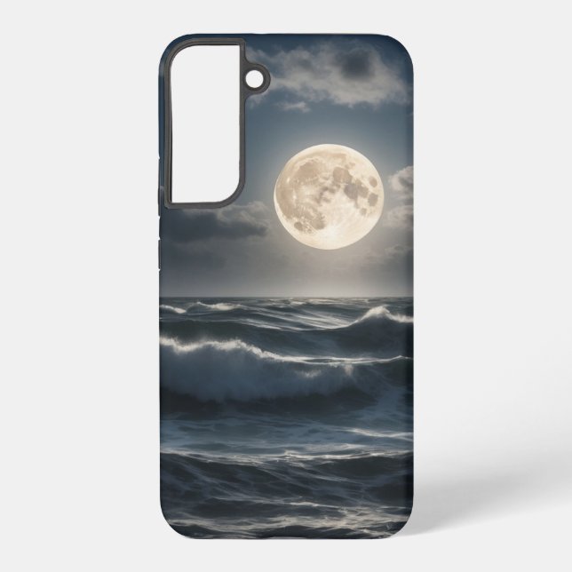 Moonrise over the Ocean Samsung Galaxy Case (Back)