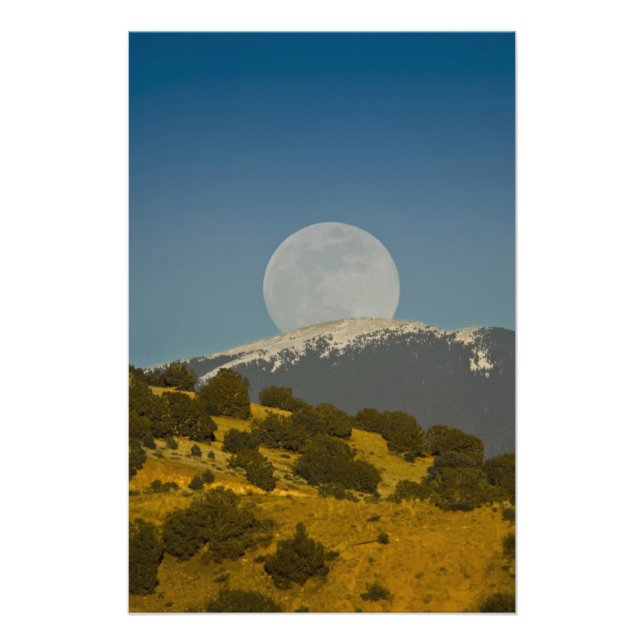Moonrise over the Sangre de Cristo Mountains, Photo Print (Front)