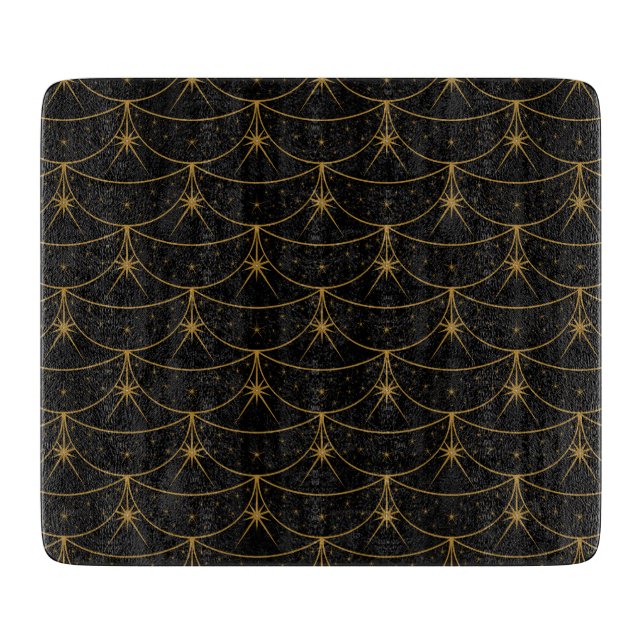 Moons and Stars Glass Cutting Board (Front)