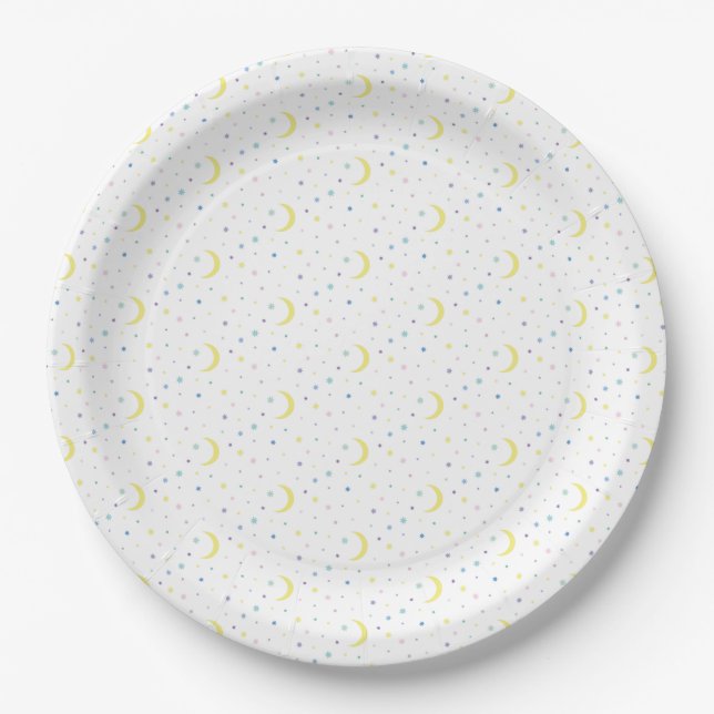 Moons and stars. paper plates (Front)