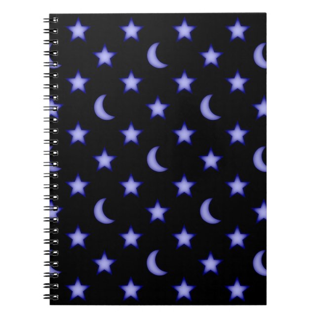 Moons and stars pattern notebook (Front)