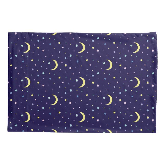 Moons and stars. pillow case (Back)