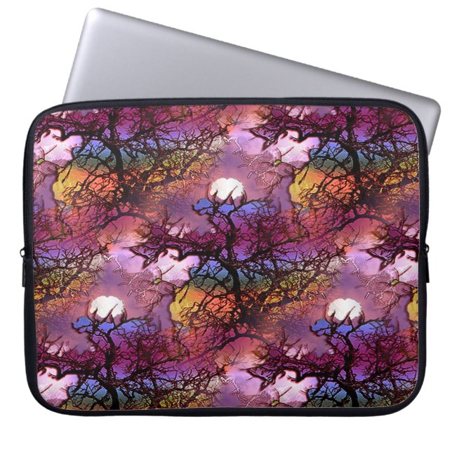 Moons  in the trees.... laptop sleeve (Front)