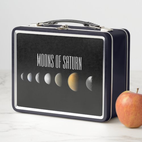 Moons of Saturn Metal Lunch Box