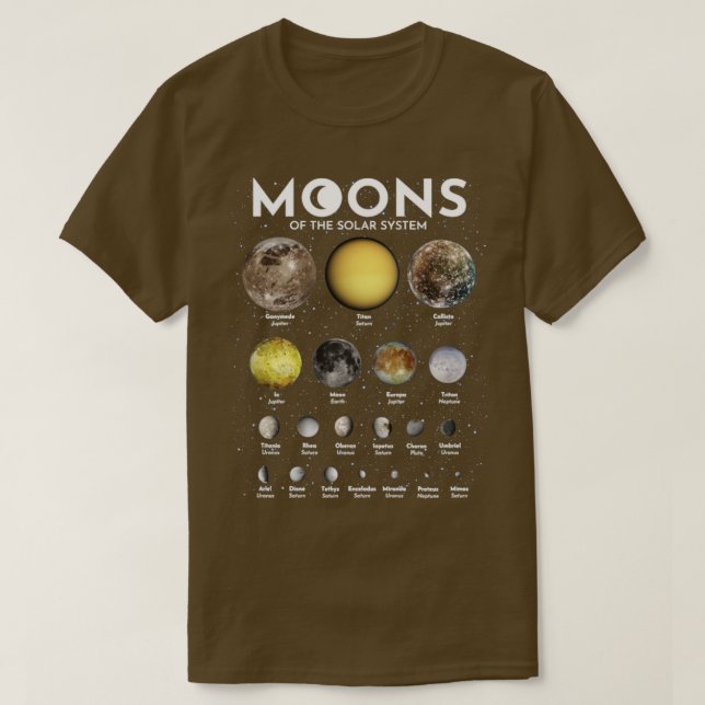 Moons of the Solar System2 T-Shirt (Design Front)