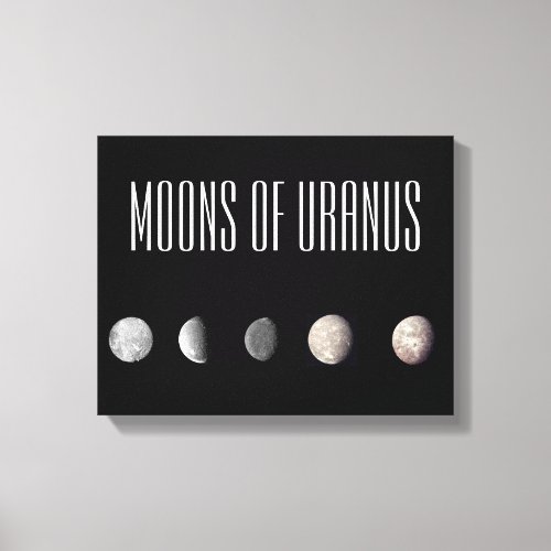Moons of Uranus Canvas Print