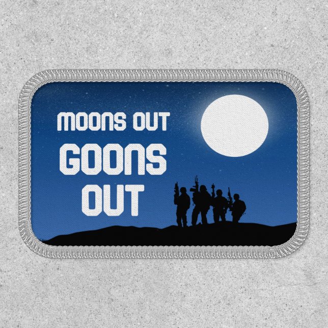 Moons Out Goons Out 2"x3" Morale Patch (Front)