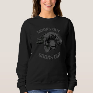 MOONS OUT GOONS OUT Skull Helmet NVGs Military Men Sweatshirt