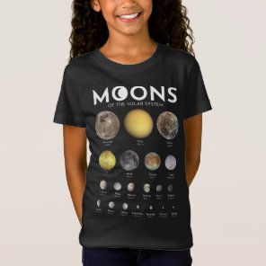 Moons Solar System Astronomy Astrophysics Science  T-Shirt