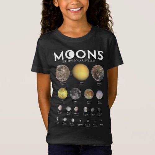 Moons Solar System Astronomy Astrophysics Science  T_Shirt