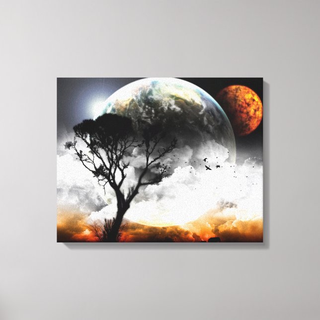 Moons Surreal Fantasy Canvas Print (Front)