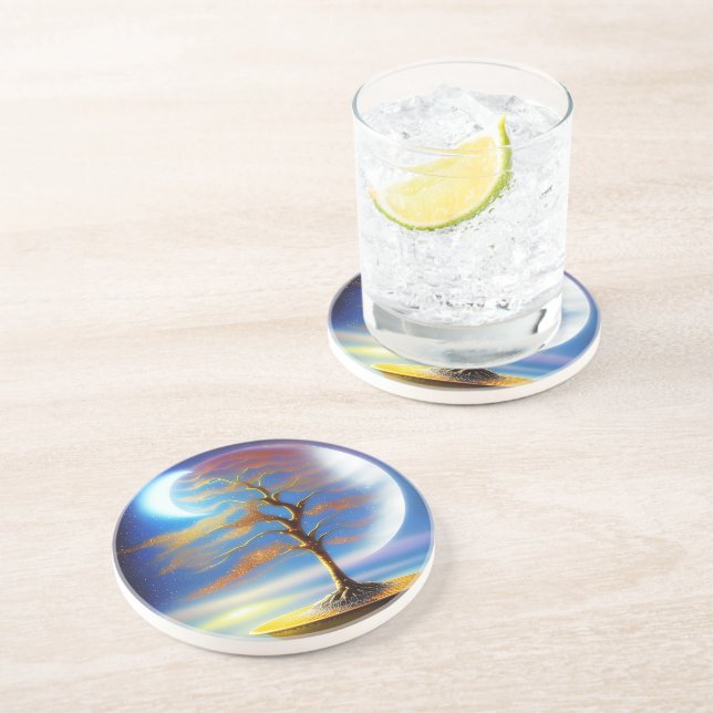 Moonscape bonsai  coaster (Side)