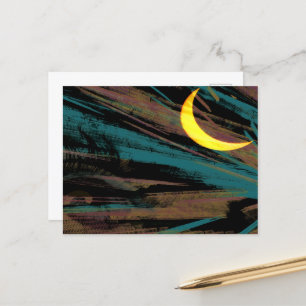 Moonscape the night's sky postcard