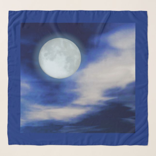 Moonscape with moonlit clouds scarf (Front)