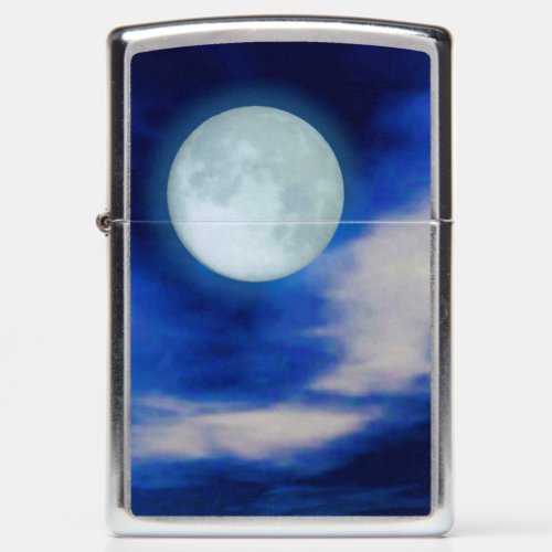 Moonscape With Moonlit Clouds Zippo Lighter