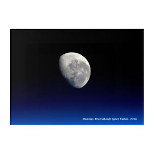 Moonset, International Space Station, 2016 Acrylic Print