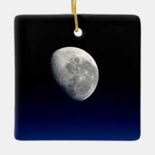 Moonset, International Space Station, Christmas Ceramic Ornament