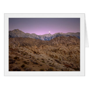 "Moonset On Mt. Whitney" Cards