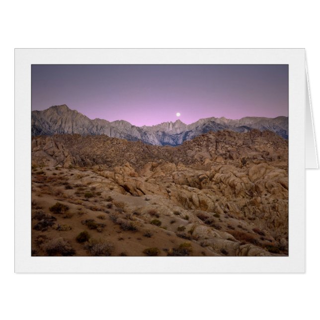 "Moonset On Mt. Whitney" Cards (Front Horizontal)