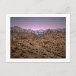 "Moonset On Mt. Whitney" Postcard