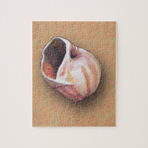 Moonshell Beach Seashell Seashore Ocean Painting Jigsaw Puzzle