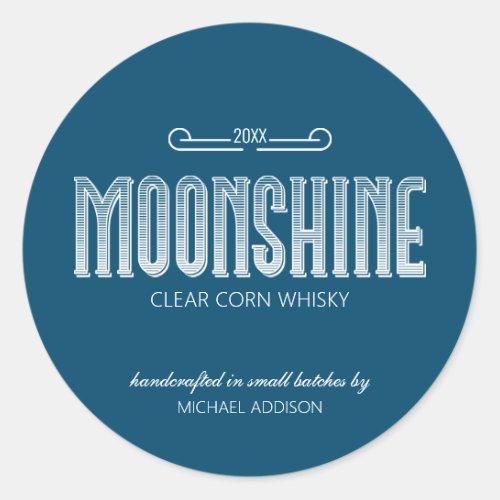 Moonshine Classic Round Sticker