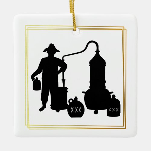 Moonshine Day Black Silhouette Ornament