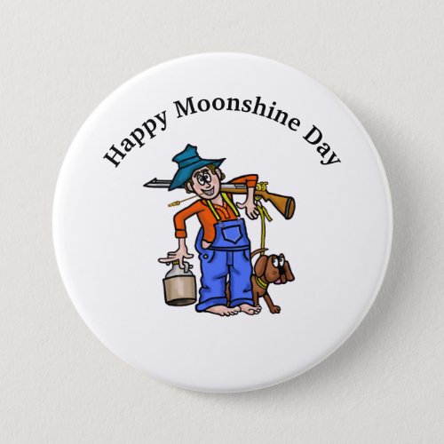 Moonshine Day Button with Moonshine Man