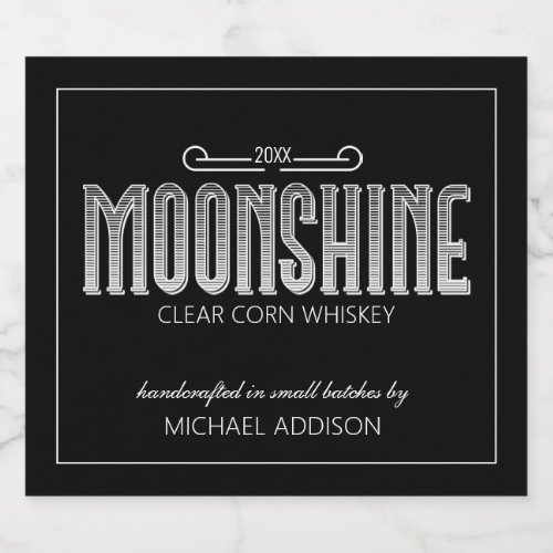 Moonshine Food and Beverage Label Set