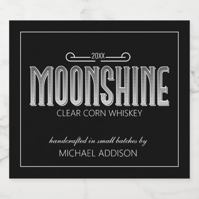 Moonshine Food and Beverage Label Set (Single Label)