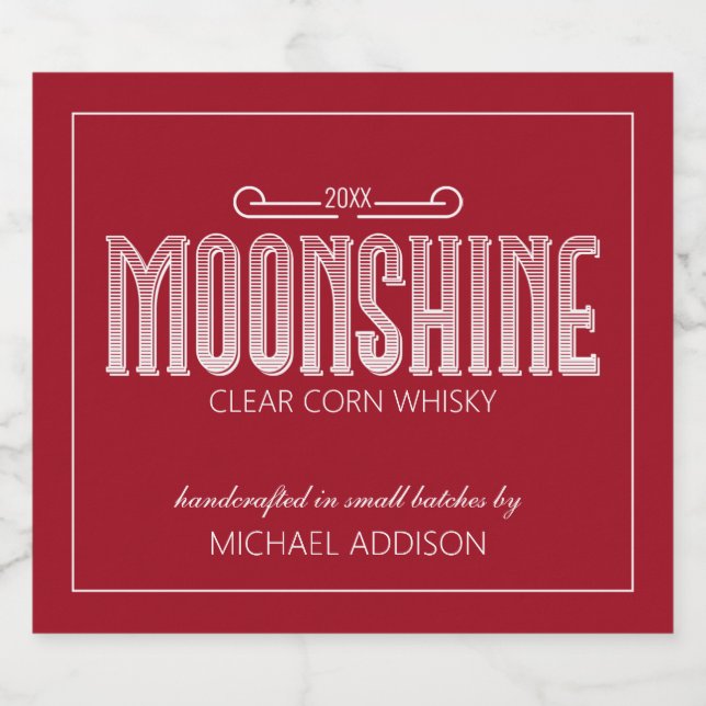 Moonshine Food and Beverage Label Set (Single Label)