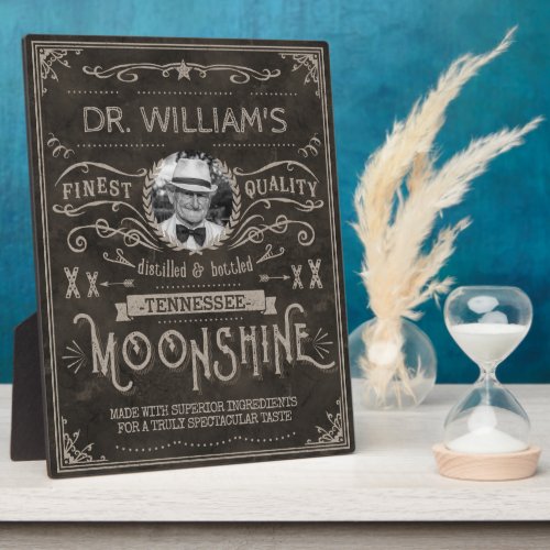 Moonshine Hillbilly Medicine Vintage Custom Brown Plaque
