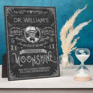 Moonshine Hillbilly Medicine Vintage Custom Gray Plaque