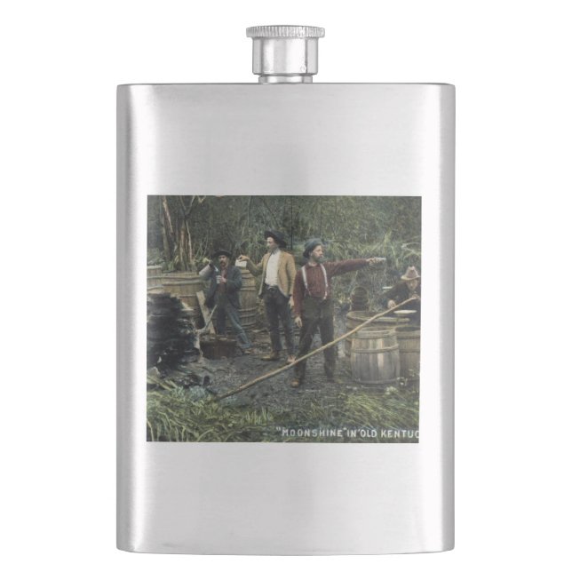 Moonshine in Old Kentucky Vintage Flask (Front)