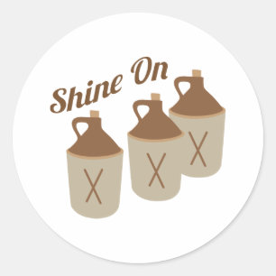Moonshine Jugs Classic Round Sticker
