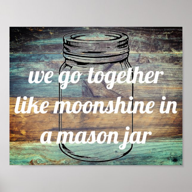 Moonshine Mason Jar Poster (Front)
