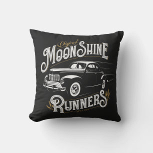Moonshine Runners Throw Pillow