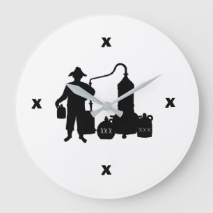 Moonshine Silhouette Clock