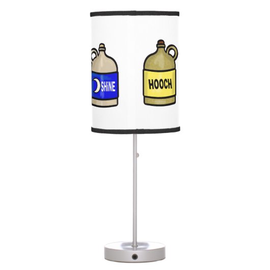 Moonshine Slang Names Jugs Table Lamp (Back)