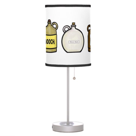Moonshine Slang Names Jugs Table Lamp (Left)
