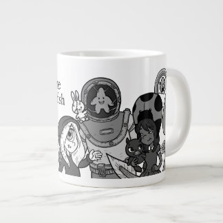 Moonshine & Starfish B&W Jumbo Mug