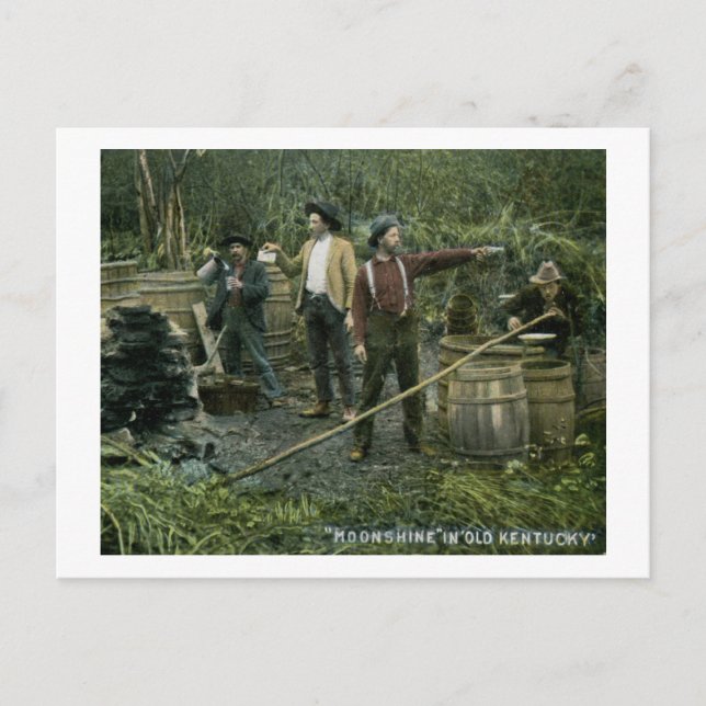 Moonshine Still in Old Kentucky 1908 Vintage Postcard (Front)
