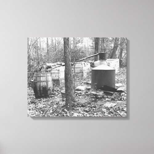Moonshine Still in the Woods 1931 Canvas Print