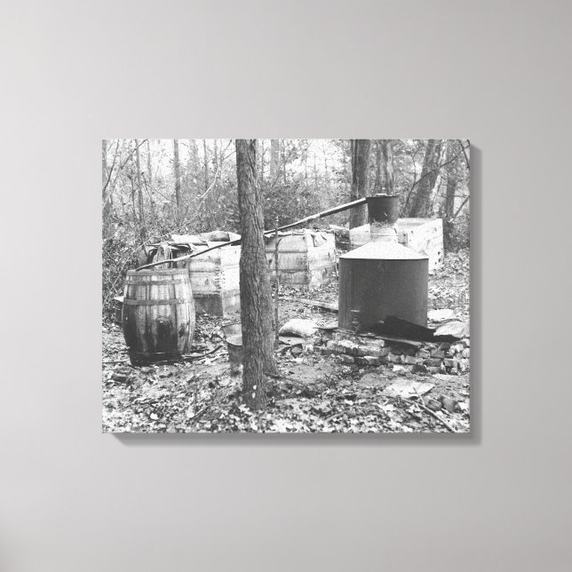 Moonshine Still in the Woods, 1931 Canvas Print (Front)