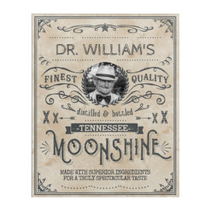 Moonshine Vintage Funny Hillbilly Medicine Custom Acrylic Print