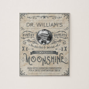 Moonshine Vintage Funny Hillbilly Medicine Custom Jigsaw Puzzle