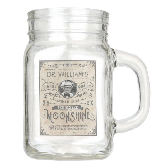 Moonshine Vintage Funny Hillbilly Medicine Custom Mason Jar Zazzle