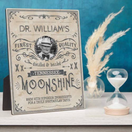 Moonshine Vintage Funny Hillbilly Medicine Custom Plaque