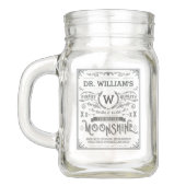 Moonshine Vintage Personalized Hooch Monogrammed Mason Jar (Back)