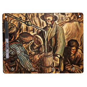 Moonshiners Making White Lightning Whiskey Liquor Dry Erase Board With Keychain Holder